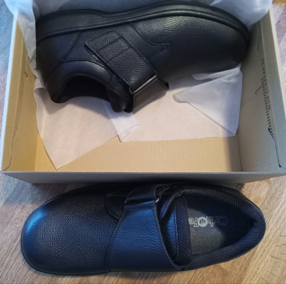 NEW Orthofeet Broadway Black Leather 10.5 Wide - Picture 2 of 9